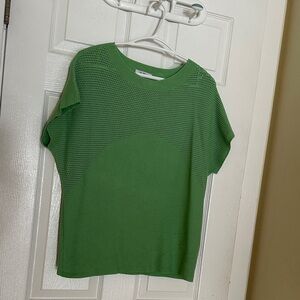 Chic Green Short Sleeve Women's Top